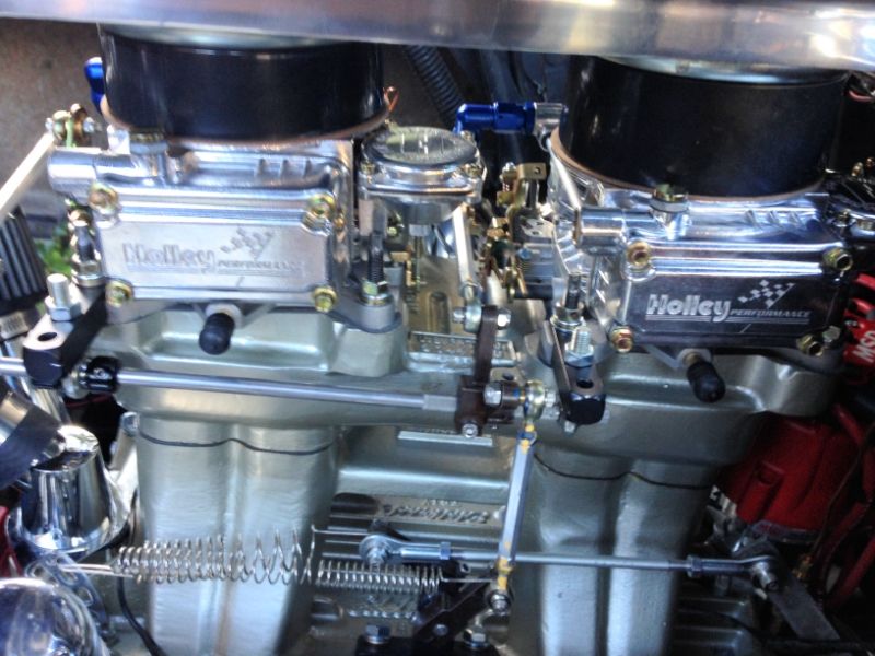 Throttle pedal/cable set for a tunnel ram 1955 Chevy