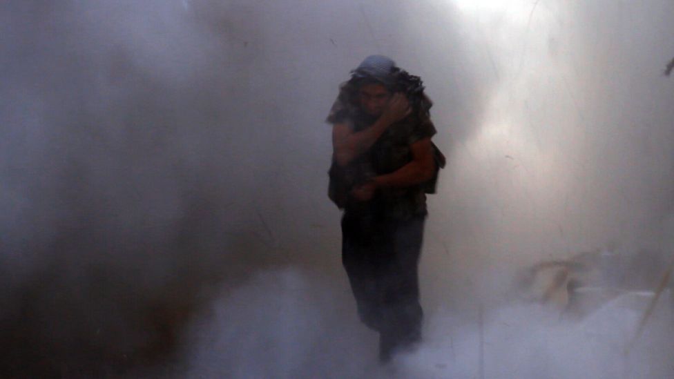 Tracey Shelton Life and death in Aleppo, This man was the only survivor.(Tracey Shelton - GlobalPost)