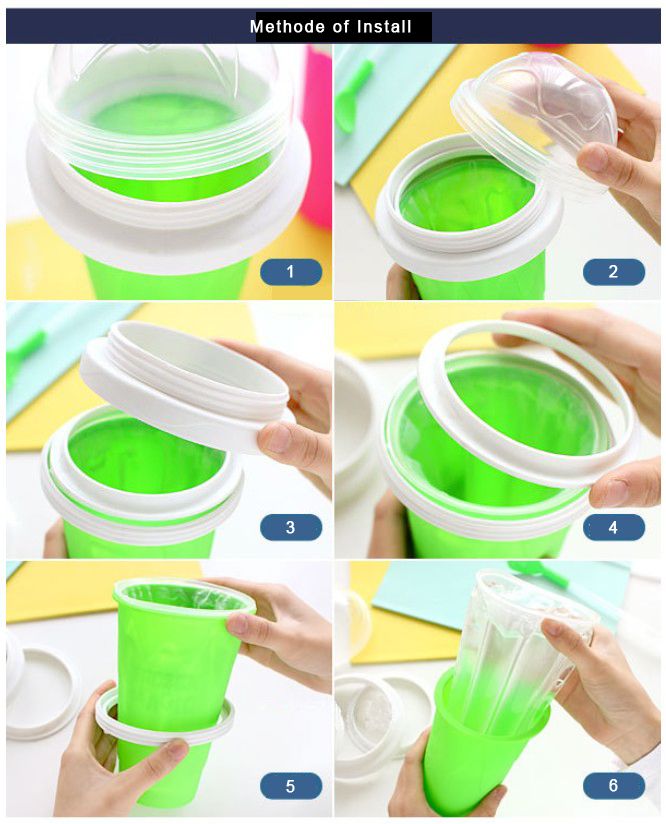 Frozen Magic ' Freeze Squeeze Cups crushed ice slush Maker MAKES SLUSHY
