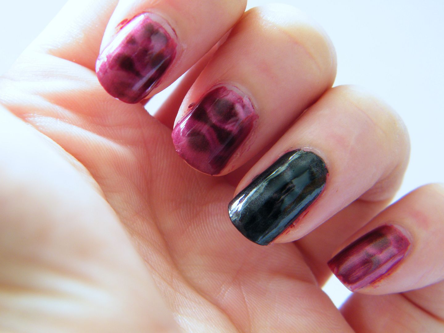 Barry M Magnetic Nail Polish in Dark Silver and Magnetic Red