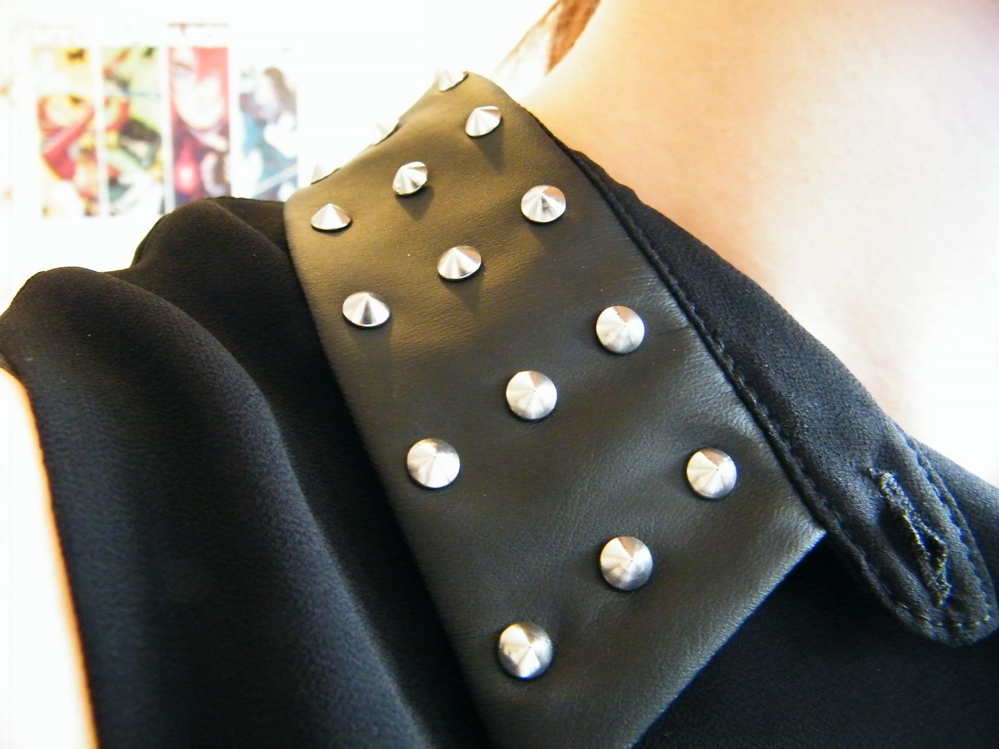 New Look Black Studded Collar Dress