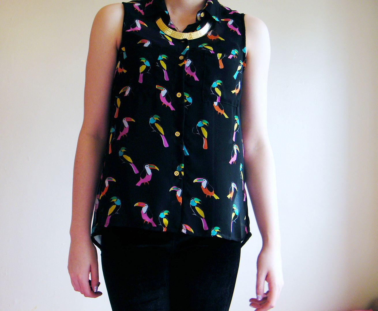 New Look Toucan Print Blouse