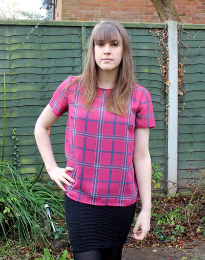 New Look Red Tartan Check TShirt