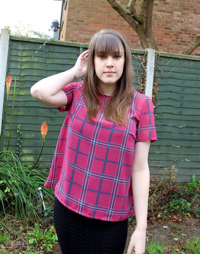 New Look Red Tartan Check TShirt