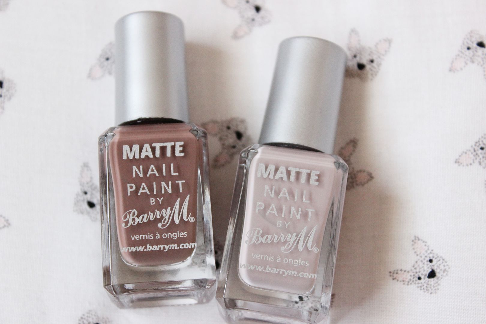 Barry M Matte Nail Polish in Nude Vanilla and Mocha Brown