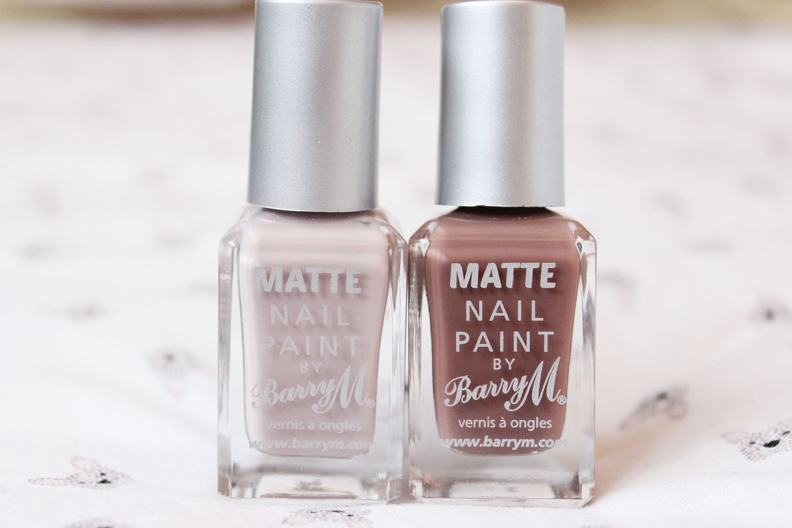 Barry M Matte Nail Polish in Nude Vanilla and Mocha Brown