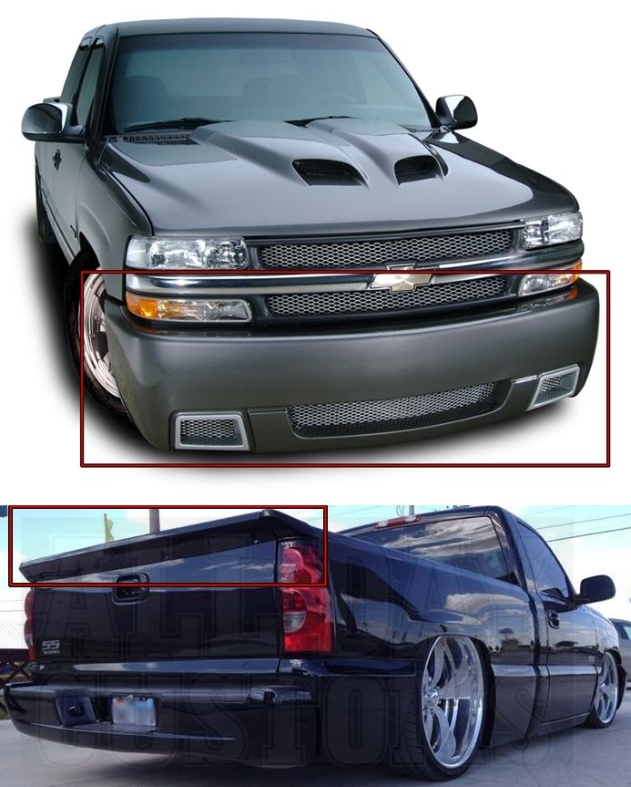 Combo Silverado SS Bumper Cover & Intimidator SS Wing 1999 2000 2001 2002