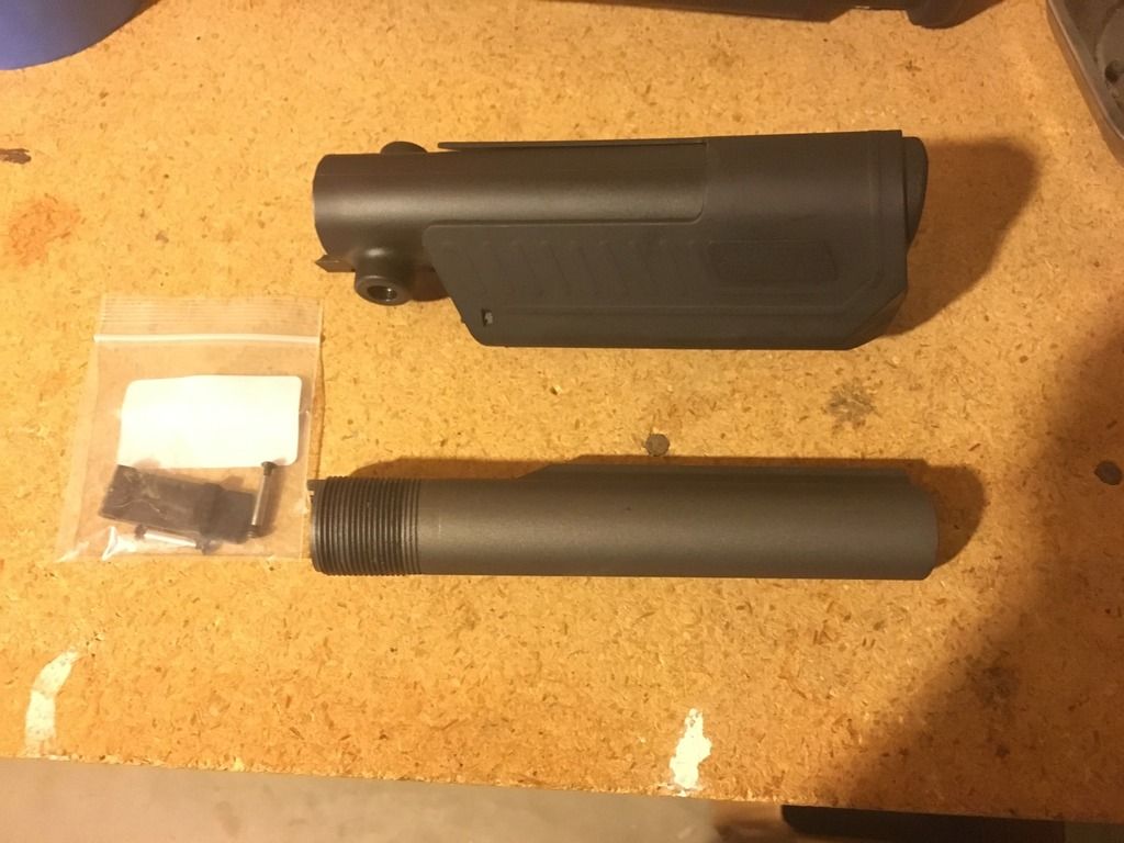 Thordsen cheek rest, POF anti tilt buffer, RRA pistol tube