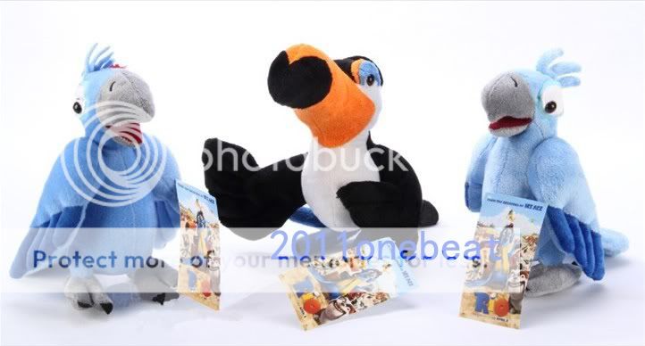 HOT classical RIO THE MOVIE Soft Plush Toy Doll Blu Jewel Rafael Set 