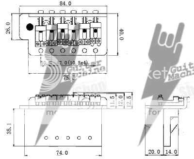 set Stratocaster Strat Tremolo Bridge for Squier/Fender  