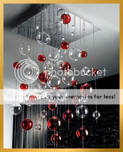   Clear Glass Bubbles Ball Chandelier Light Pendant Lamp Fixture  
