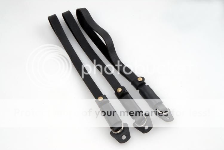 Black Leather Camera Hand Wrist Straps DSLR Sony Canon  