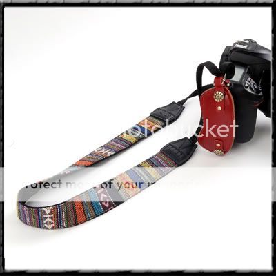 Black Genuine Leather Camera Hand Strap Wrist Straps DSLR SLR Sony 