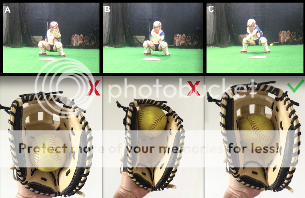 Should the catcher, catch with the web or with the palm of the catchers